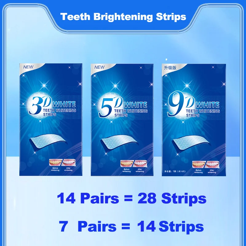 Whitening Strip 3D - 2 caixas 3d/5d/9d tiras de clareamento