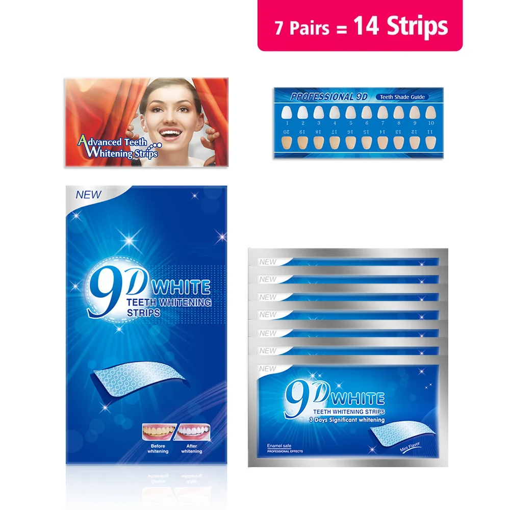 Whitening Strip 3D - Tiras de clareamento dental 3D 5D