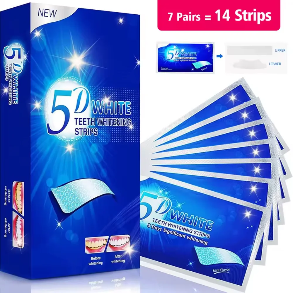 Whitening Strip 3D - Tiras de clareamento dental branco kit