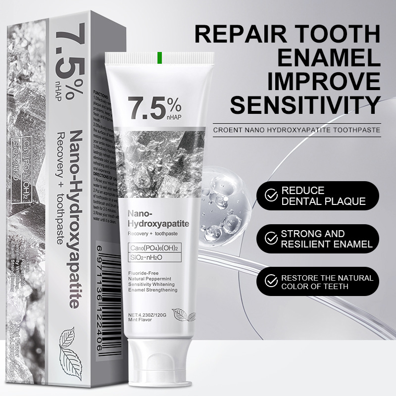 Remineralizing Toothpaste - 1/3 pçs 7.5% hidroxyfosfato pedra cinza