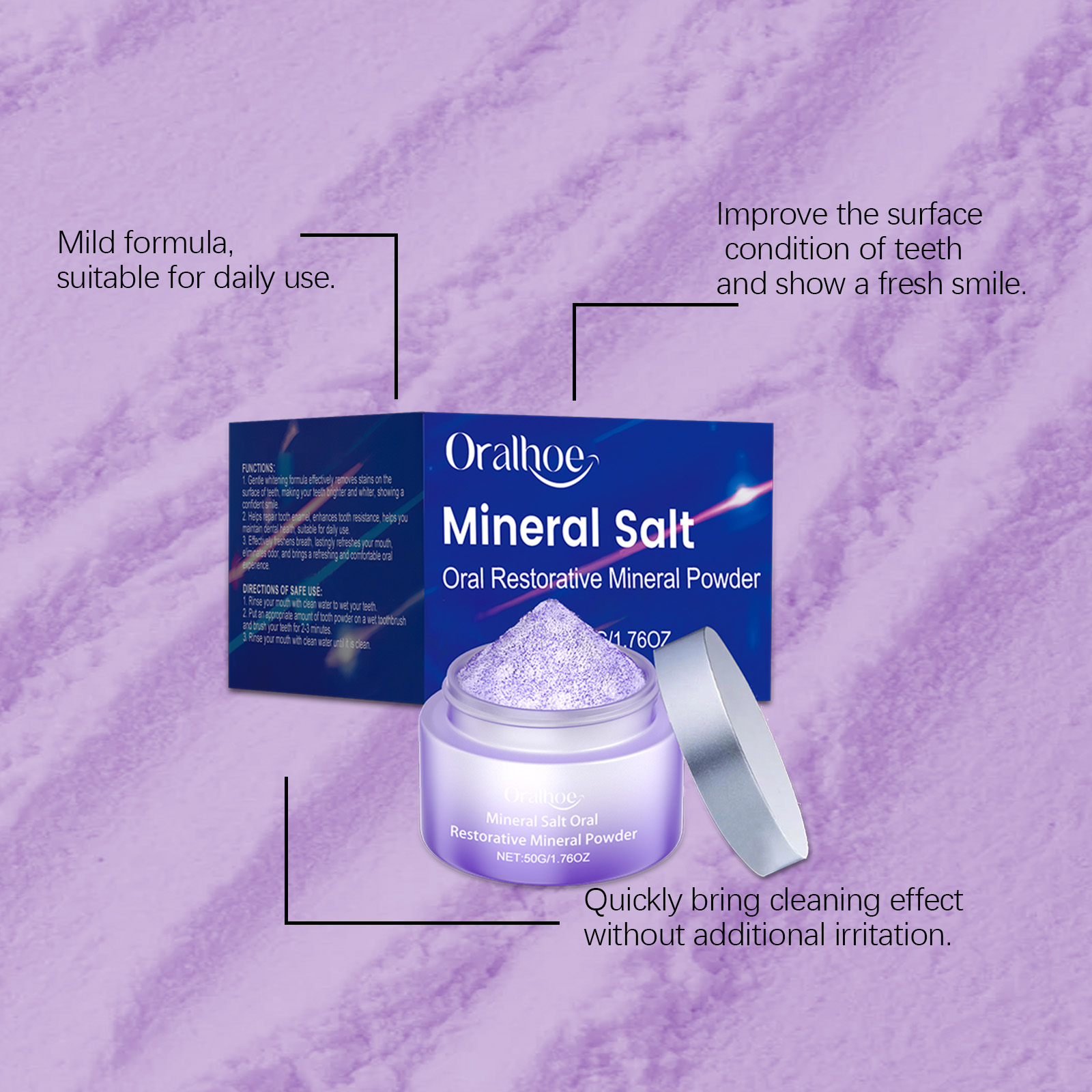 ORALHOE Pó Mineral Restaurador - Teeth Whitening Or Tooth Whitening avaliação e preço