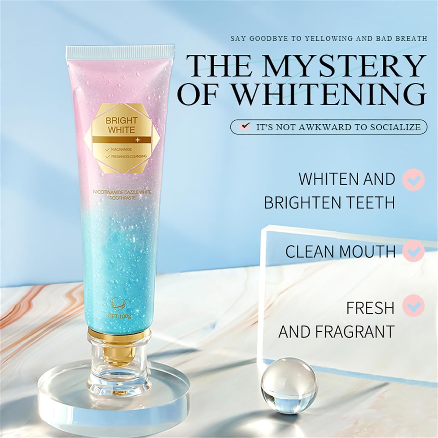 1/2/3 pçs niacinamida creme de - Remineralizing Toothpaste avaliação e preço