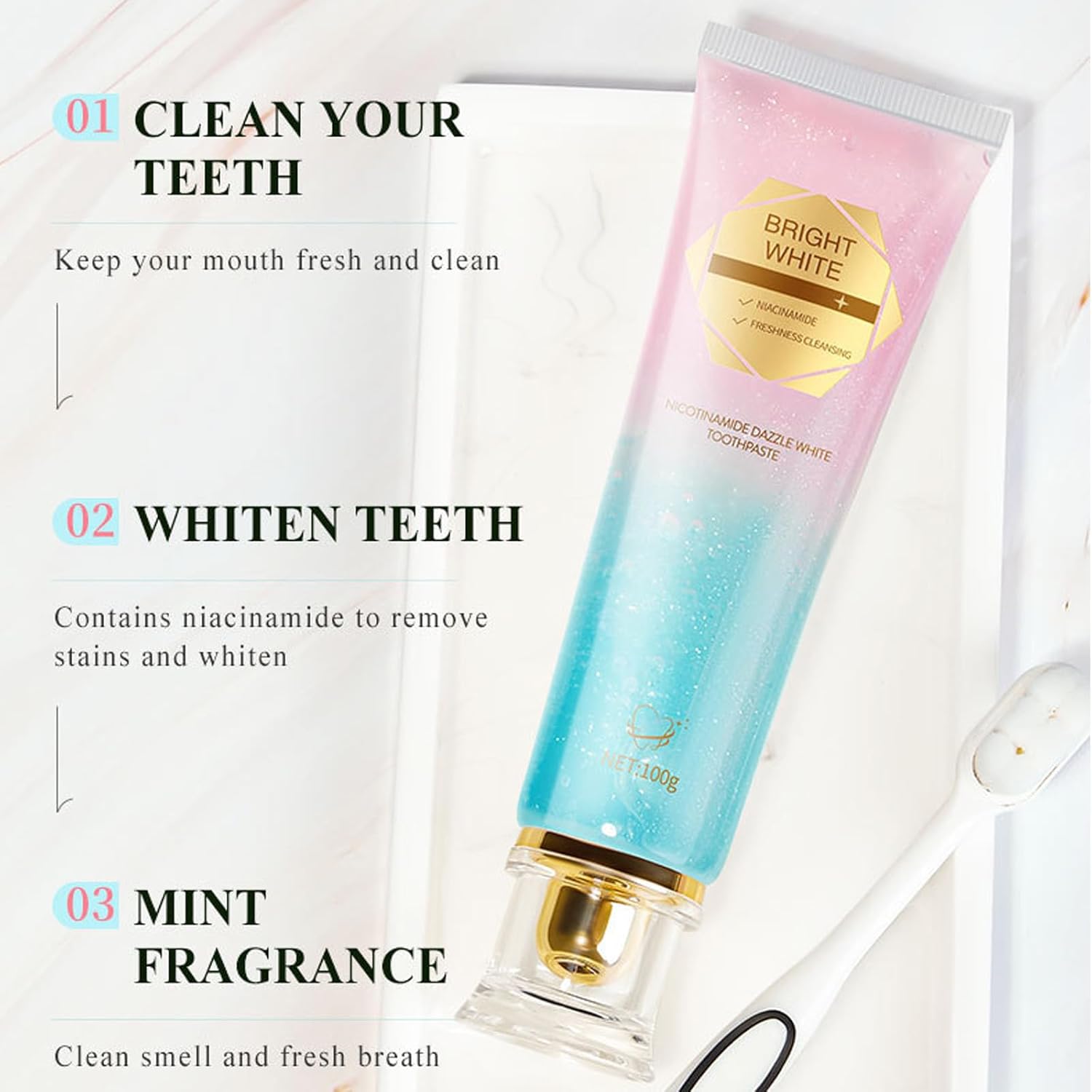 1/2/3 pçs niacinamida creme de - Remineralizing Toothpaste avaliação e preço