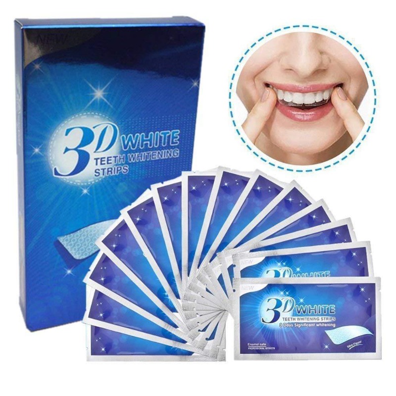 7 pares de tiras de clareament - Whitening Strip 3D avaliação e preço
